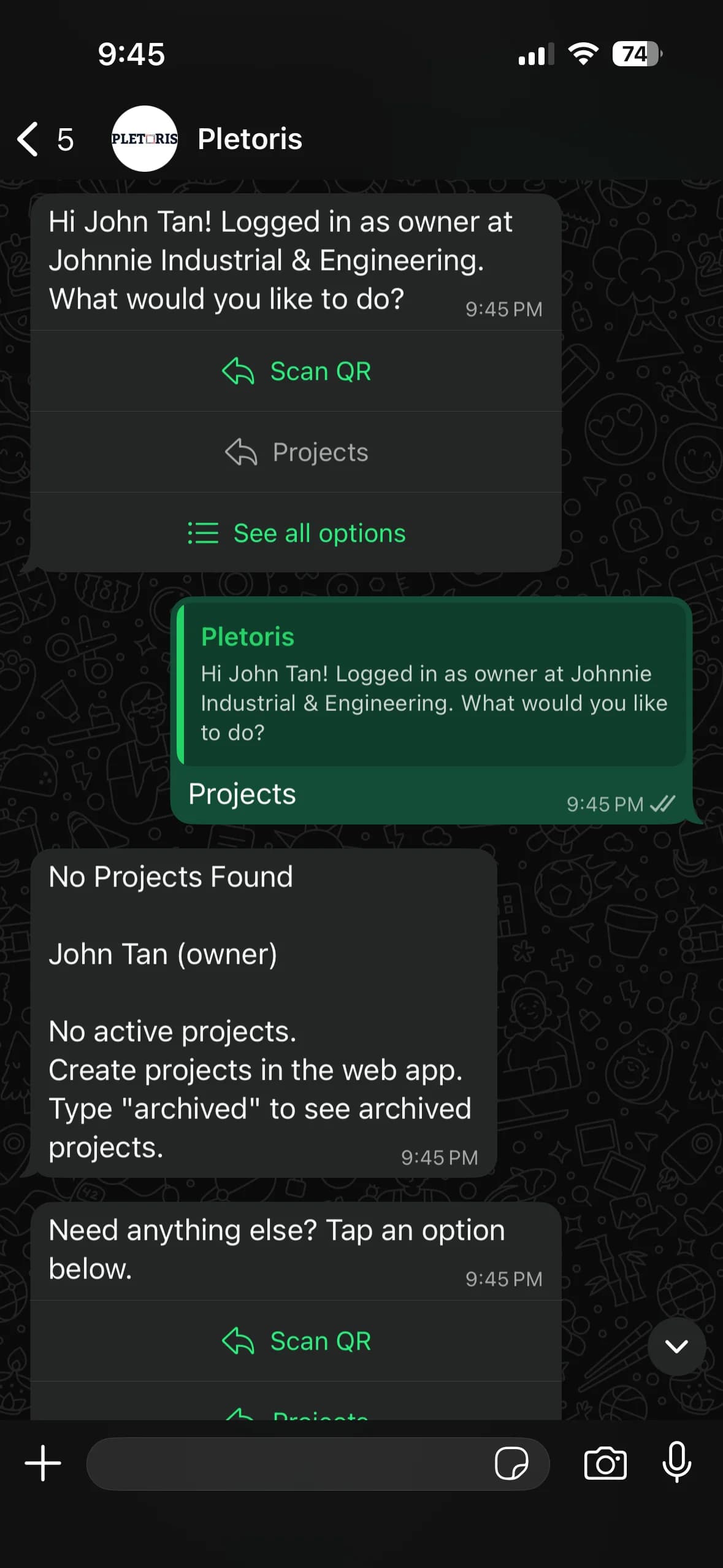 WhatsApp Terminal — WhatsApp Bot